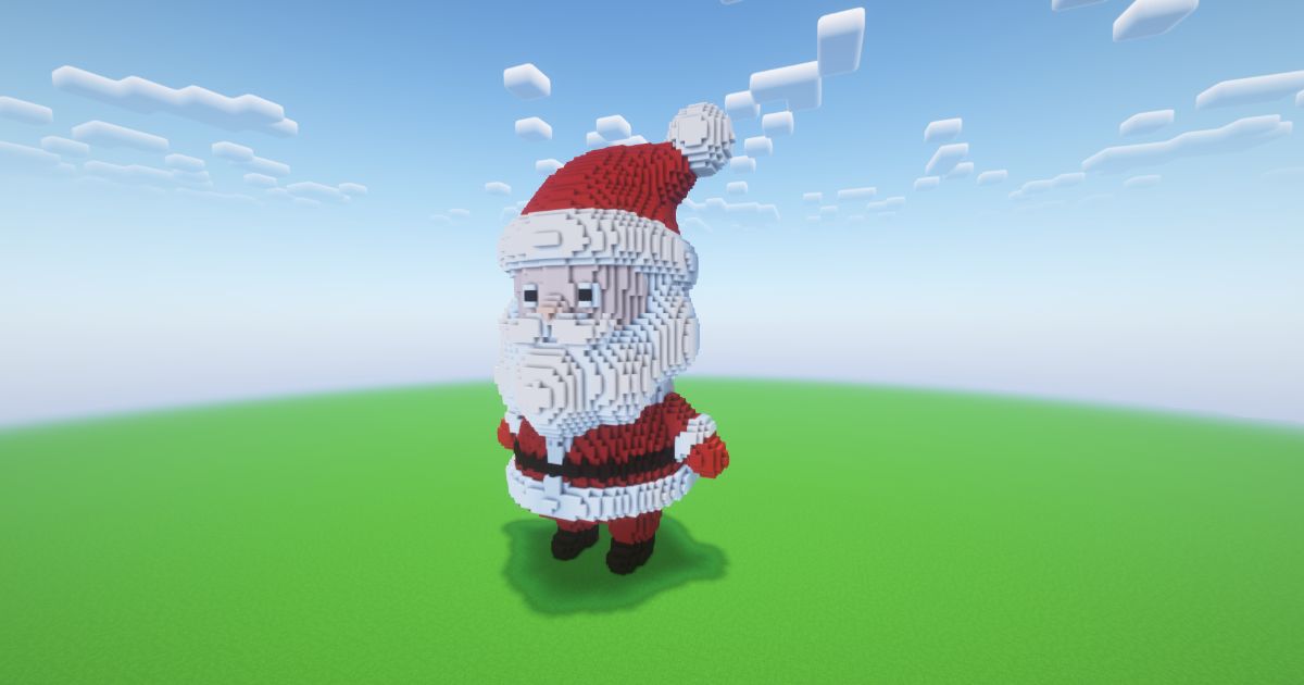 Minecraft Christmas Santa Claus Statue preview 1