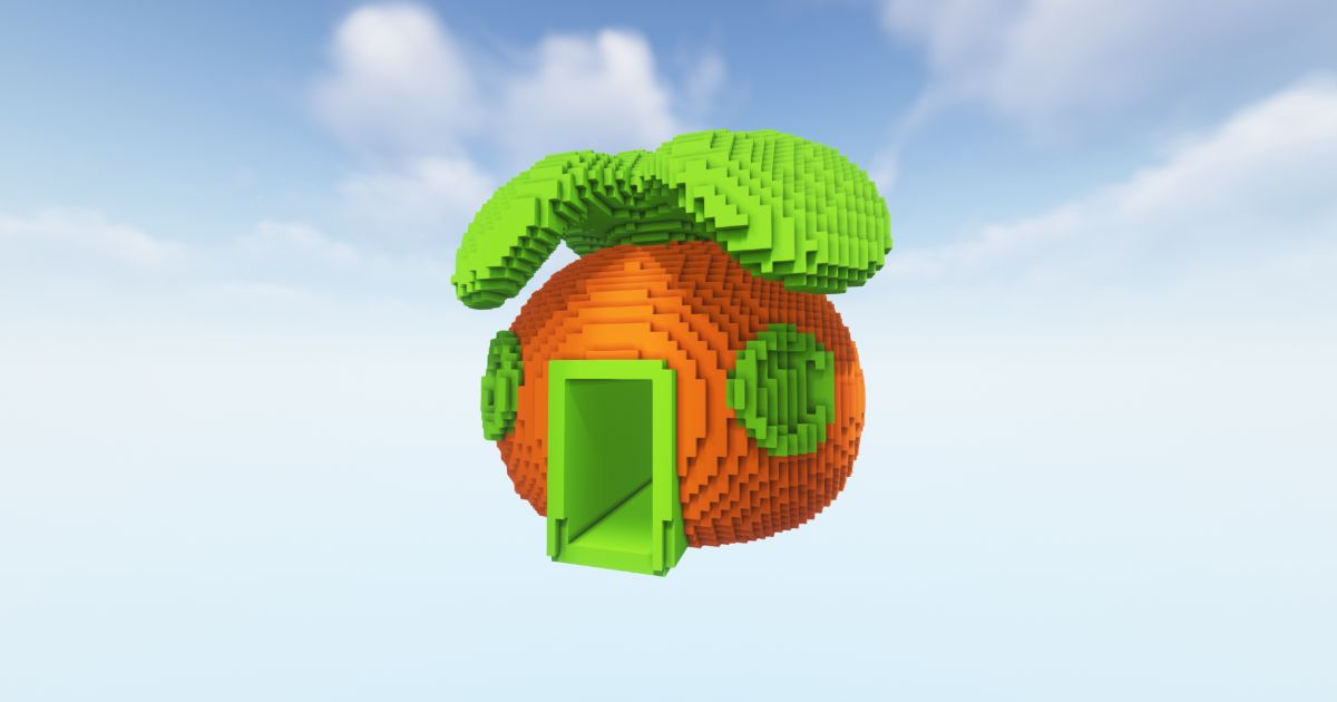 FREE Minecraft Carrot House Easter preview 2