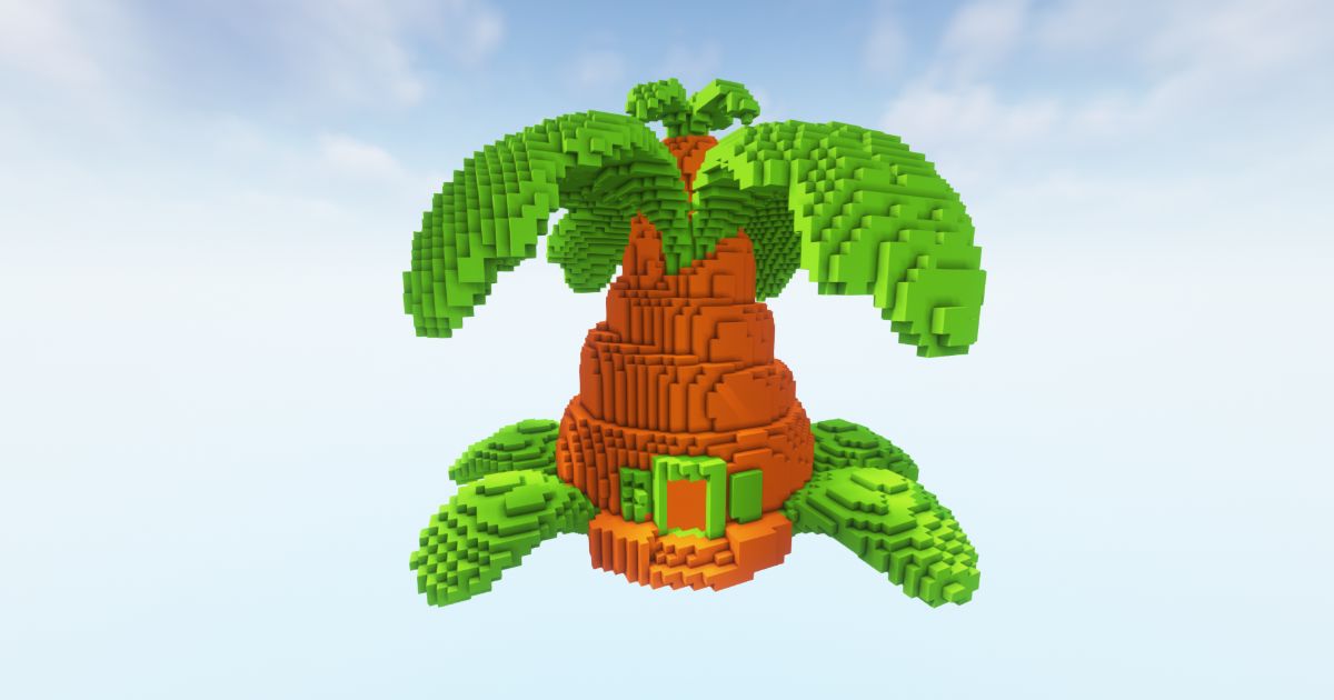 FREE Minecraft Big Carrot House Easter