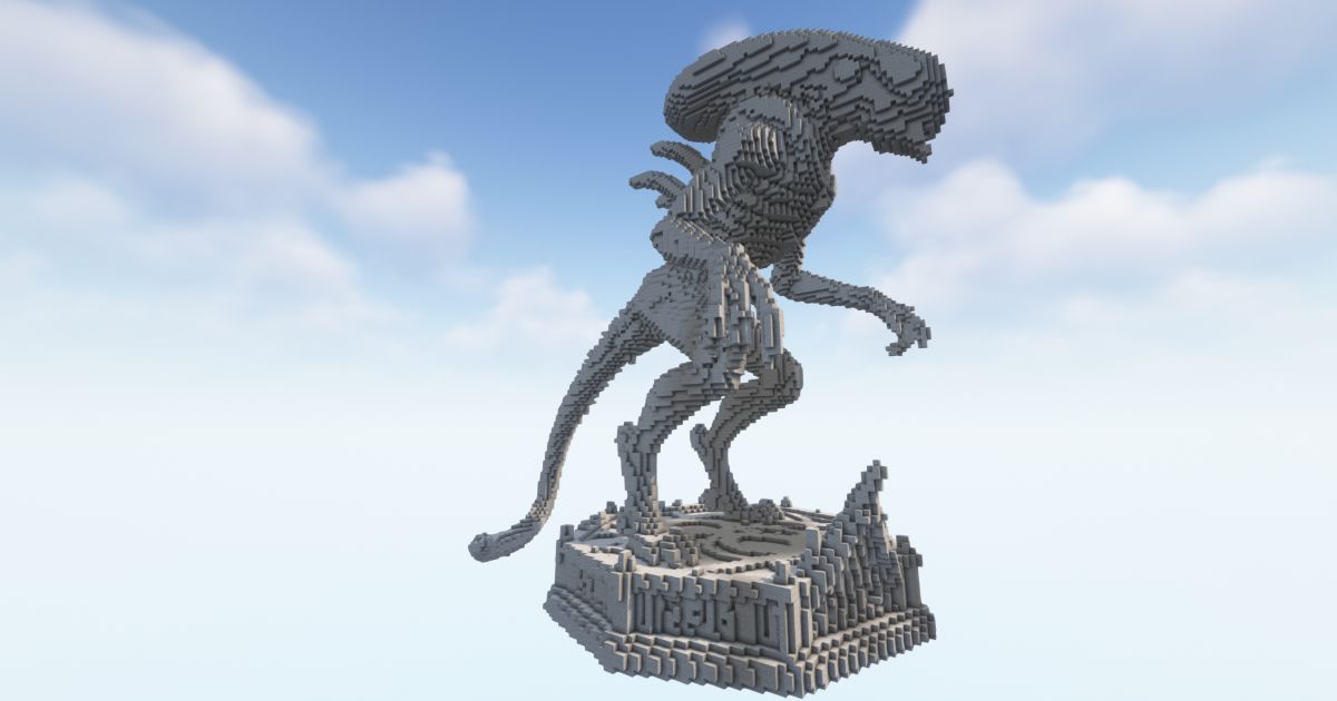 FREE Minecraft Alien Monster Statue
