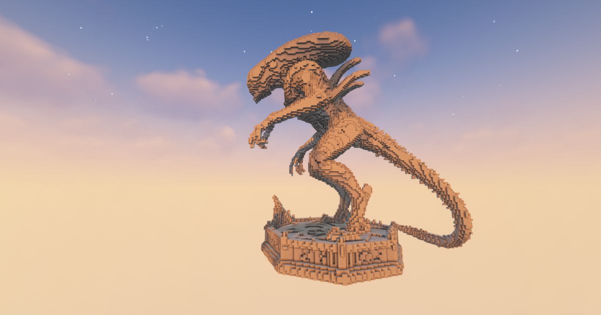FREE Minecraft Alien Monster Statue preview 1