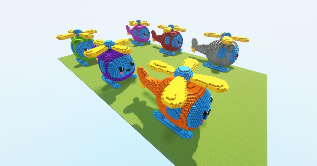 Minecraft Helicopter Toys pack