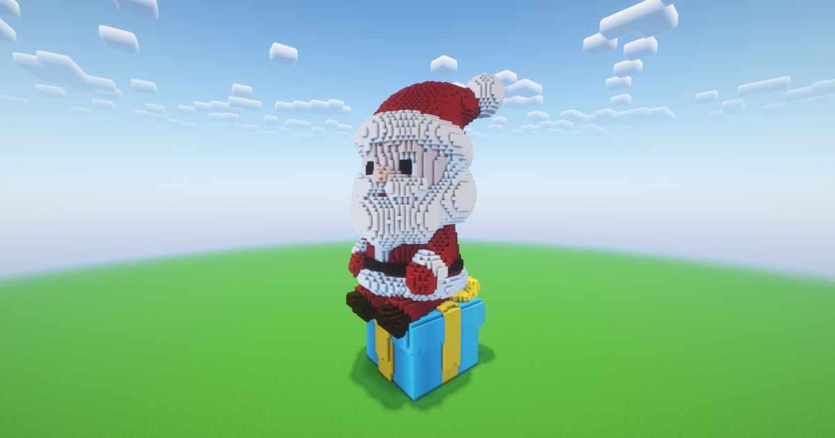 Minecraft Christmas Santa Claus 3 Statue preview 1