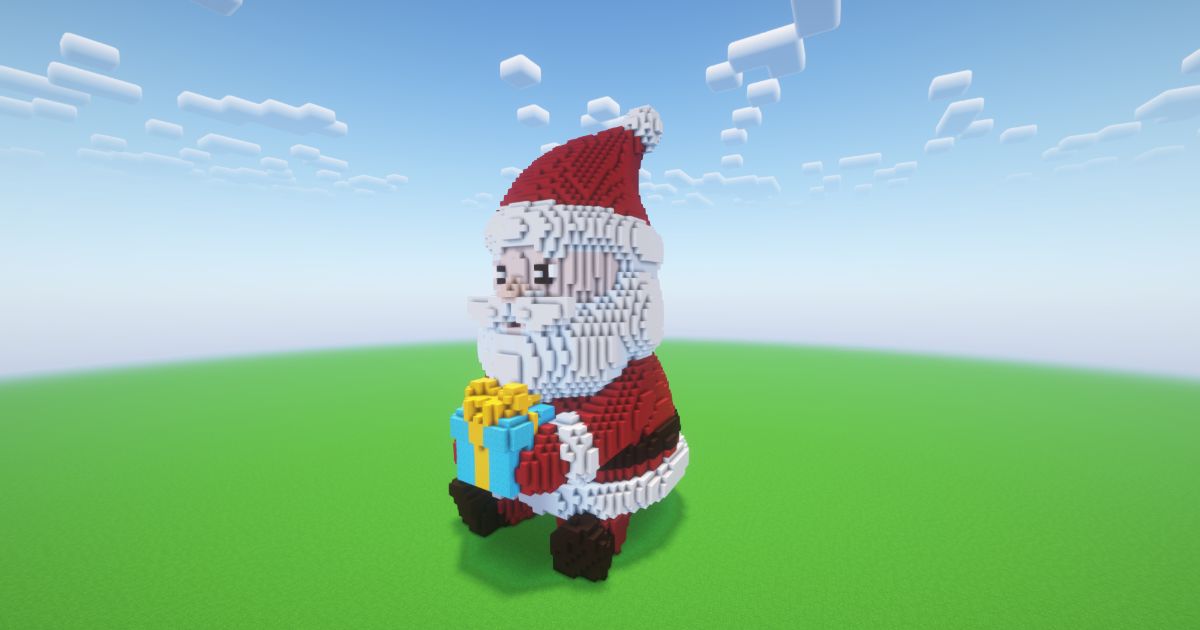 Minecraft Christmas Santa Claus 7 Statue preview 1