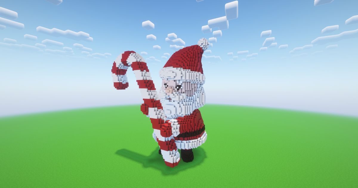 Minecraft Christmas Santa Claus 8 Statue preview 1