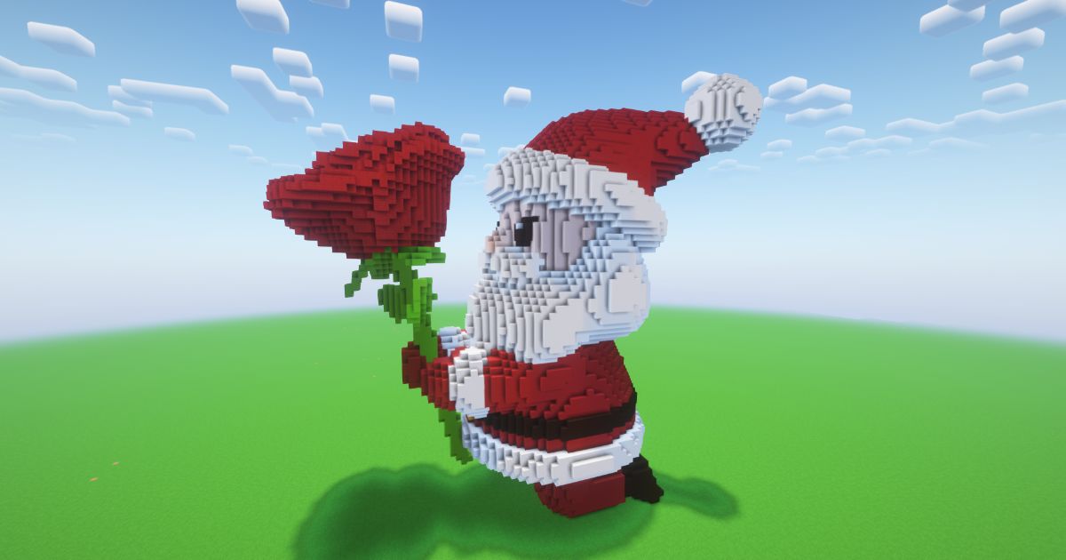 Minecraft Christmas Santa Claus 9 Statue preview 1