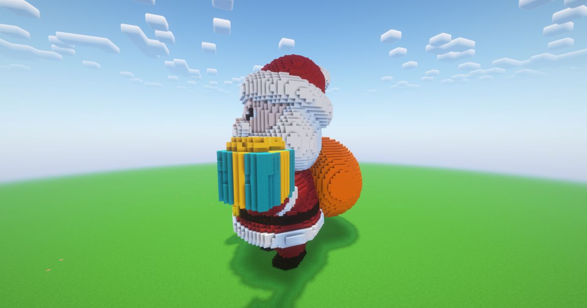 Minecraft Christmas Santa Claus 11 Statue preview 1