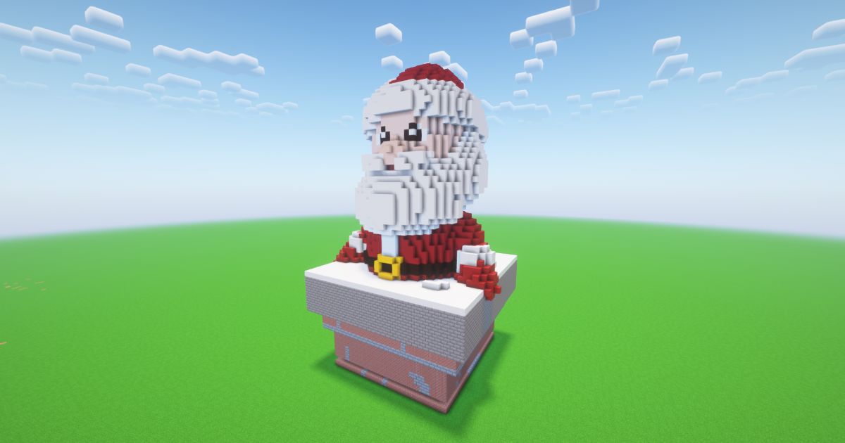 Minecraft Christmas Santa Claus 13 Statue preview 1