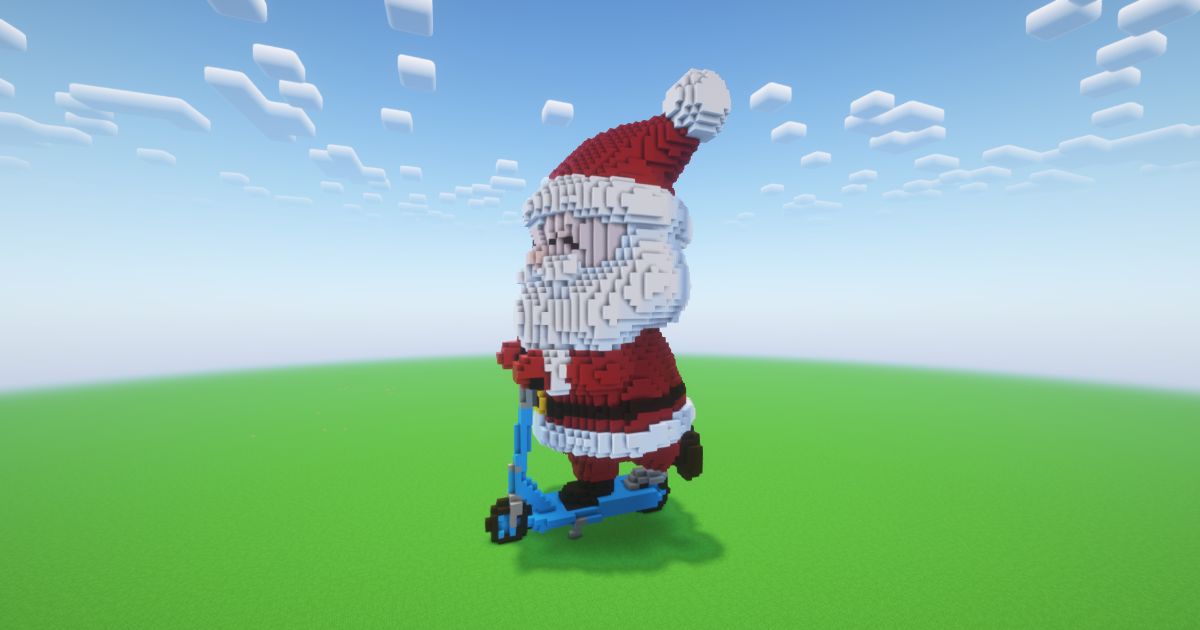 Minecraft Christmas Santa Claus 15 Statue preview 1