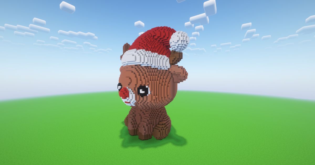 Minecraft Christmas Reindeer 5 Statue preview 1