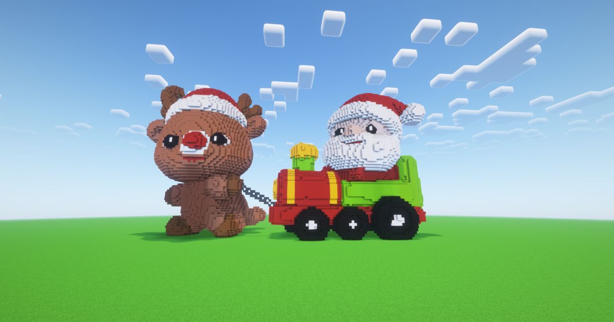 Minecraft Christmas Reindeer 10 Statue preview 1