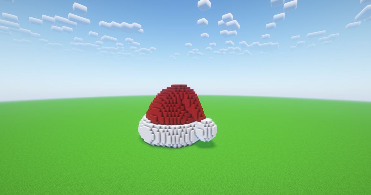 Minecraft Christmas Santa Hat Statue preview 1
