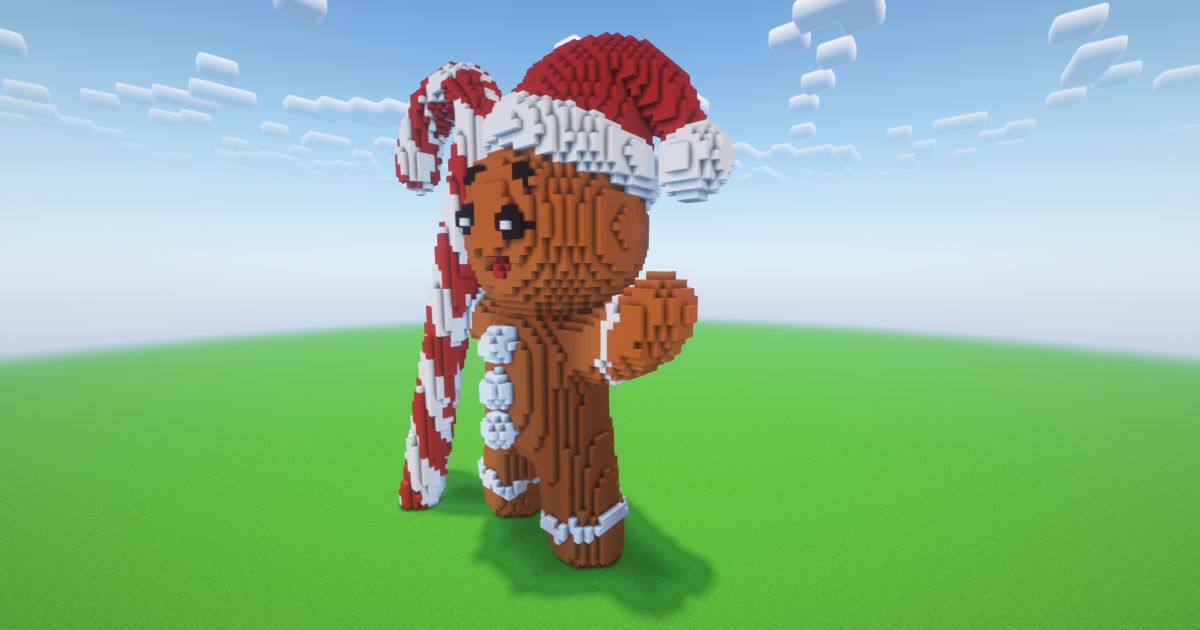 Minecraft Christmas Gingerbread Statue preview 1