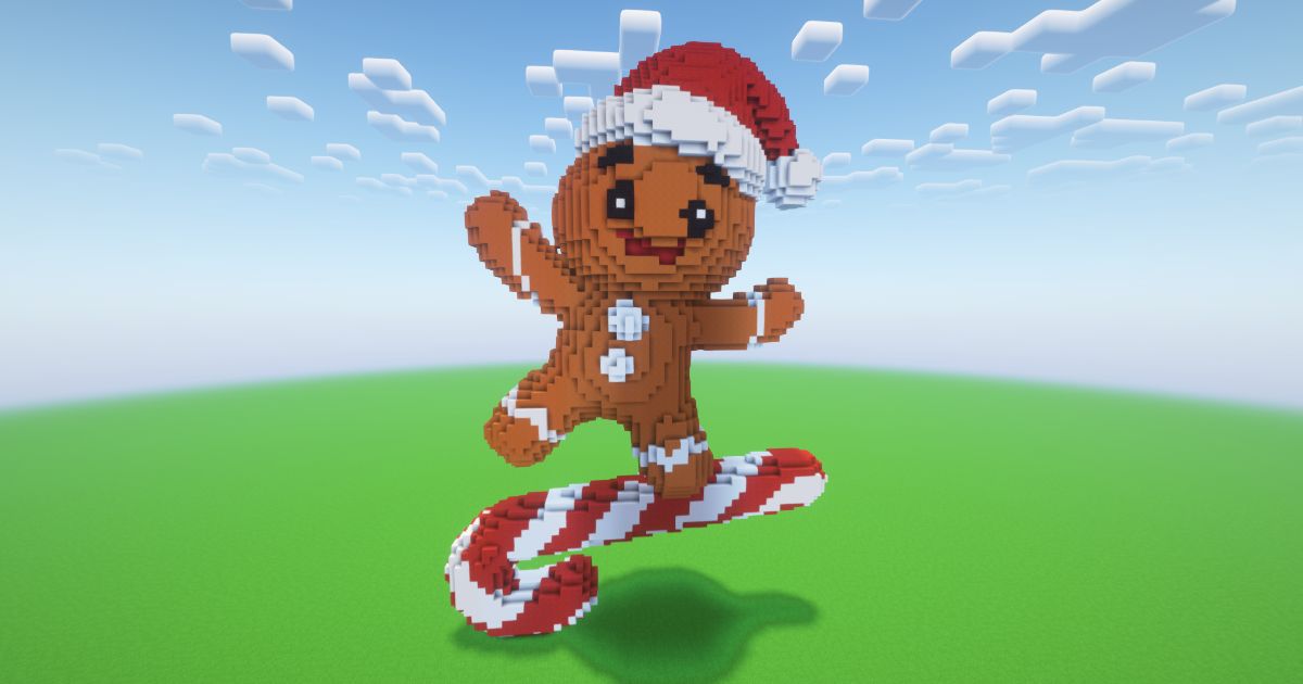 Minecraft Christmas Gingerbread 2 Statue
