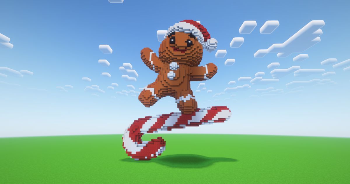 Minecraft Christmas Gingerbread 2 Statue preview 1