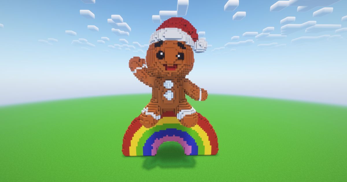 Minecraft Christmas Gingerbread 3 Statue