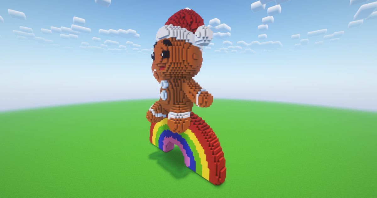 Minecraft Christmas Gingerbread 3 Statue preview 1