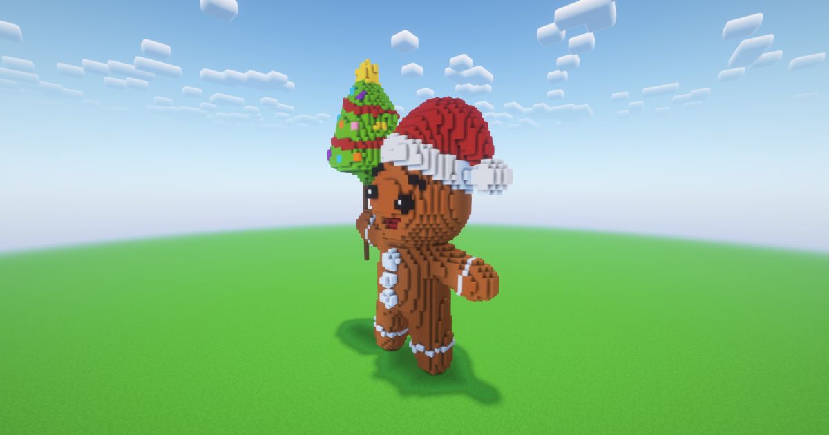 Minecraft Christmas Gingerbread 4 Statue preview 1