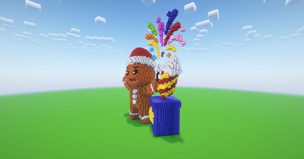 Minecraft Christmas Gingerbread 5 Statue preview 1