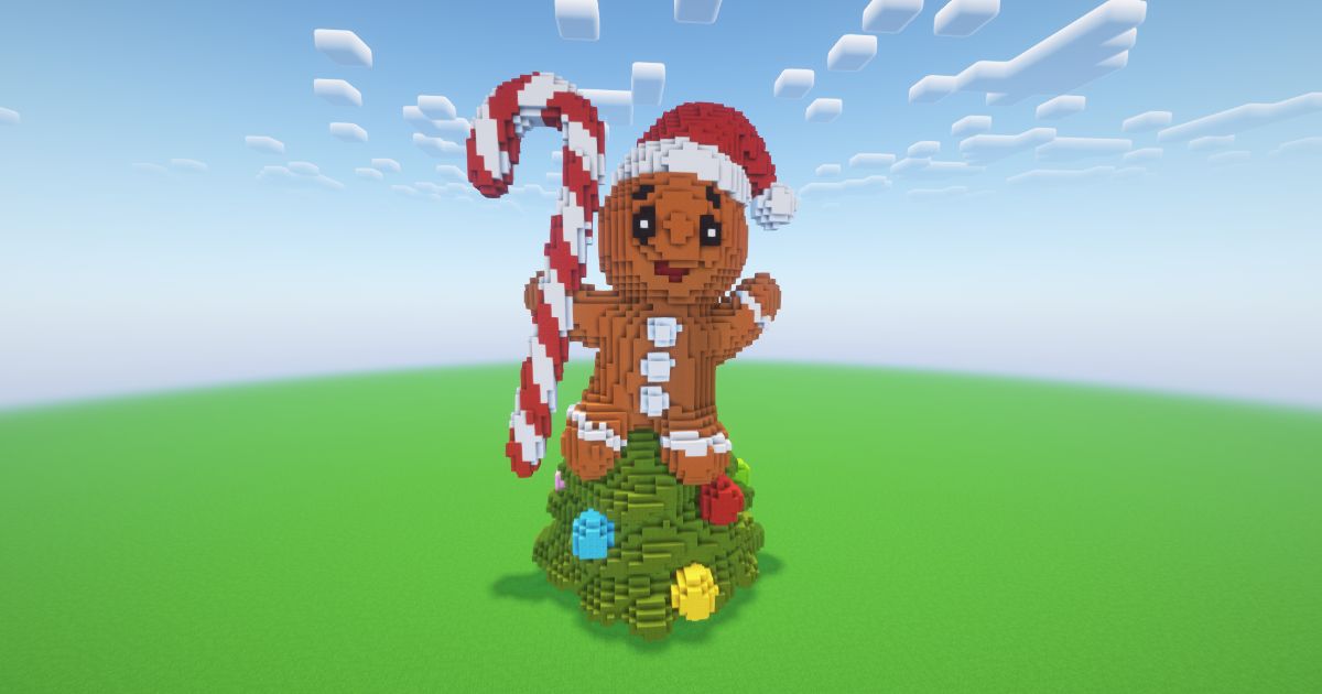 Minecraft Christmas Gingerbread 6 Statue