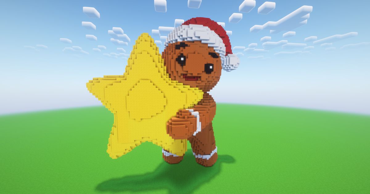 Minecraft Christmas Gingerbread 7 Statue