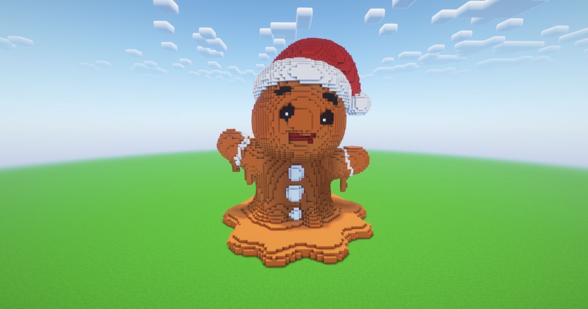 Minecraft Christmas Gingerbread 8 Statue