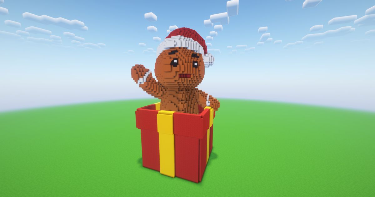 Minecraft Christmas Gingerbread 9 Statue