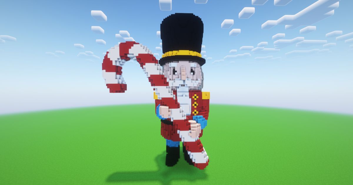 Minecraft Christmas Nutcracker Statue