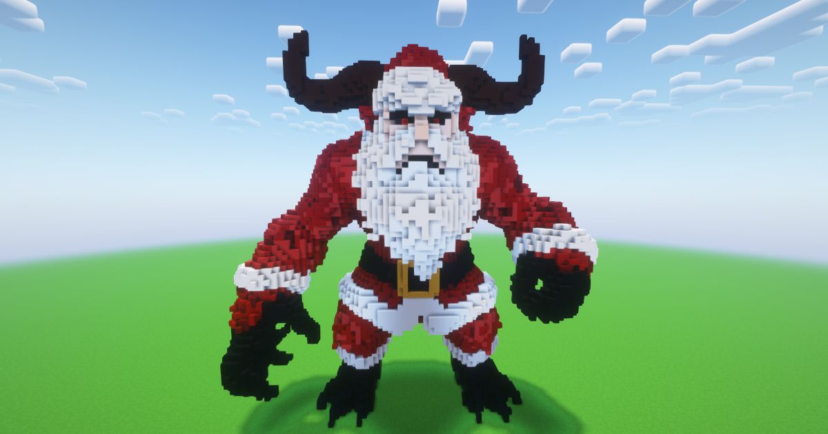 Minecraft Christmas Krampus Statue