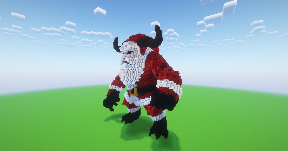 Minecraft Christmas Krampus Statue preview 1