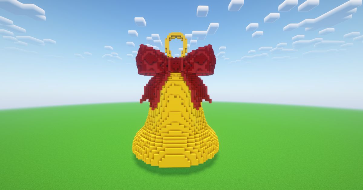 Minecraft Christmas Bell Statue