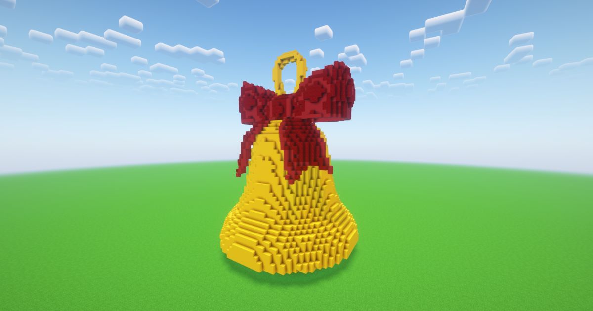 Minecraft Christmas Bell Statue preview 1
