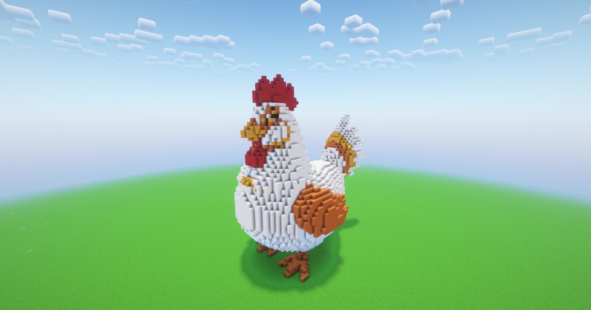 Minecraft Chicken Statue