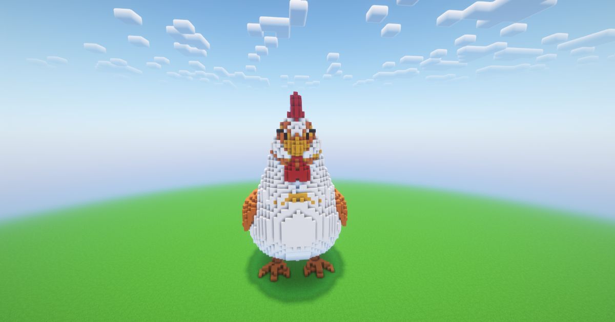 Minecraft Chicken Statue preview 1