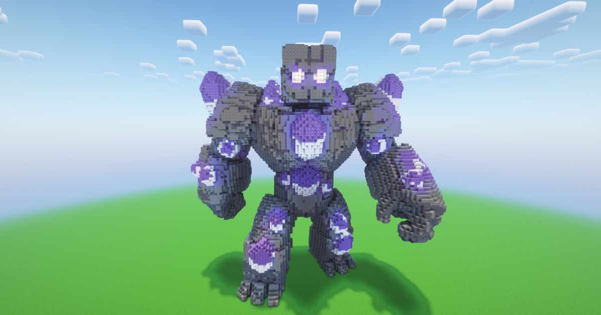 Minecraft Amethyst Golem Statue