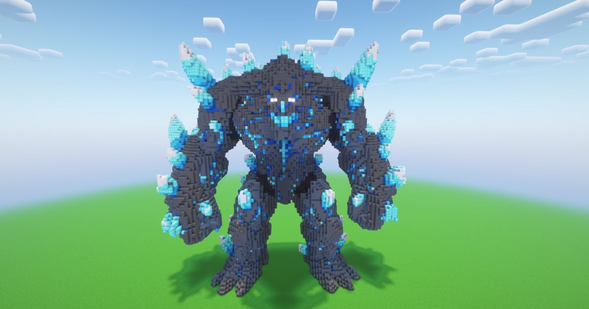 Minecraft Diamond Golem Statue