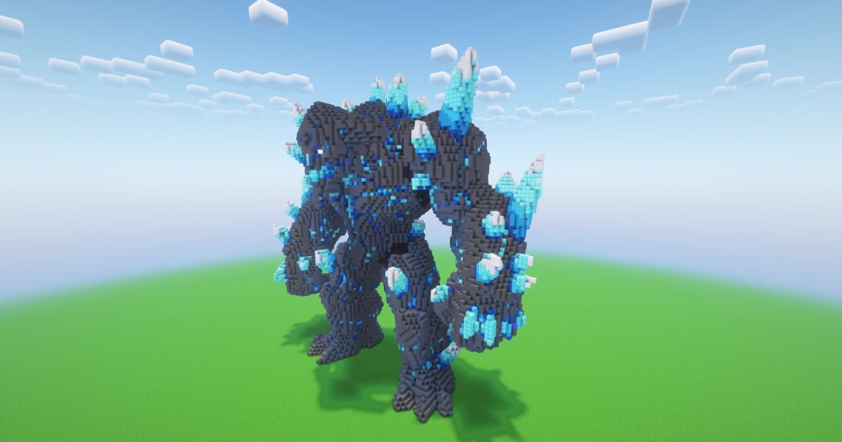 Minecraft Diamond Golem Statue preview 1
