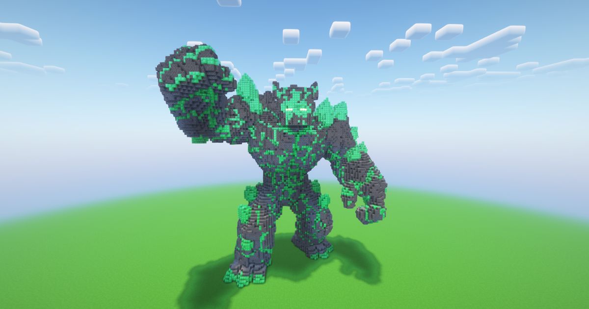 Minecraft Emerald Golem Statue