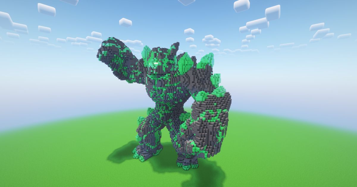 Minecraft Emerald Golem Statue preview 1