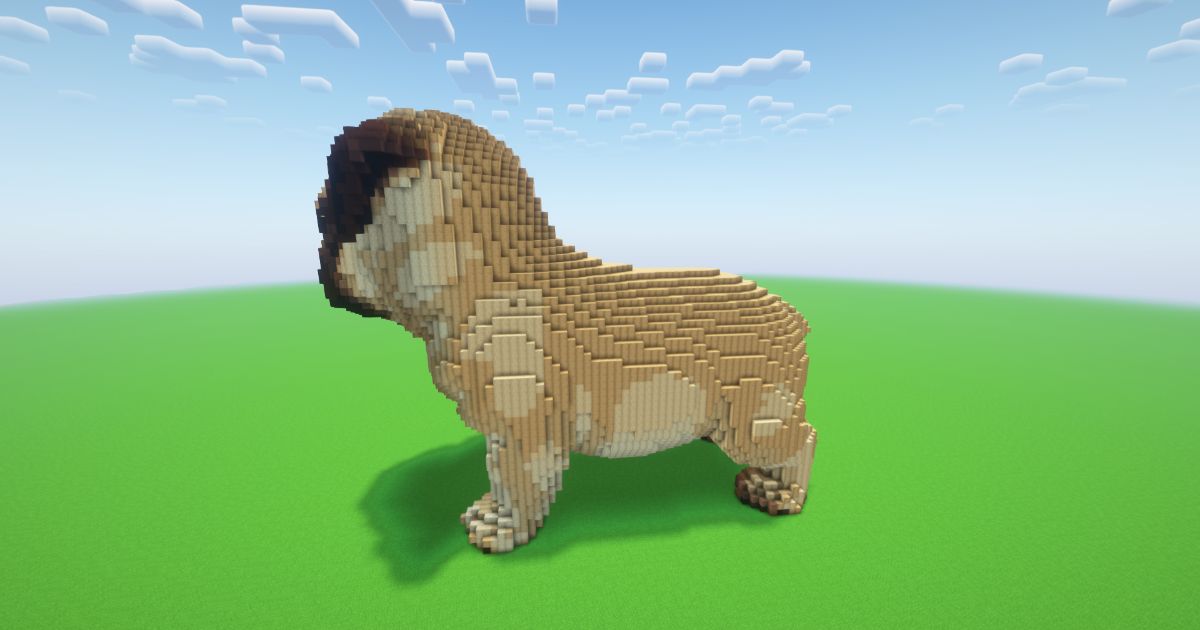 Minecraft Pug Statue preview 1