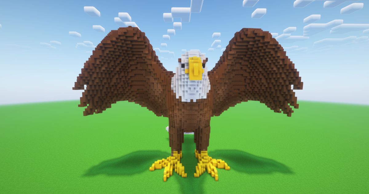 Minecraft Eagle 2 Statue preview 1