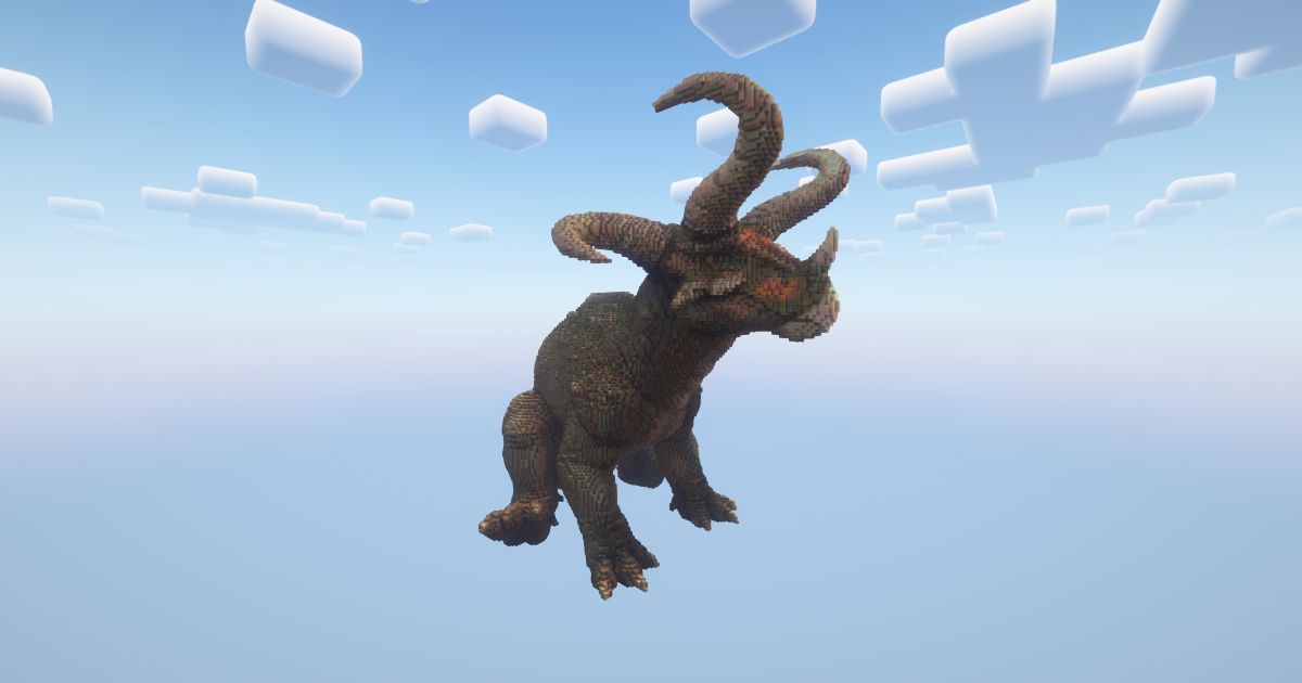 Minecraft Styracosaurus Statue