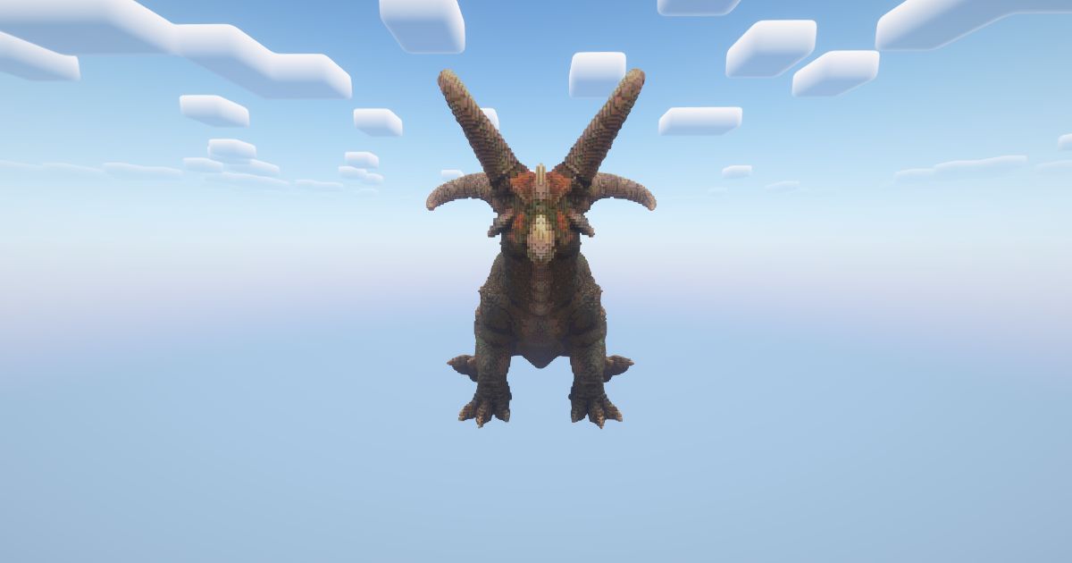 Minecraft Styracosaurus Statue preview 1