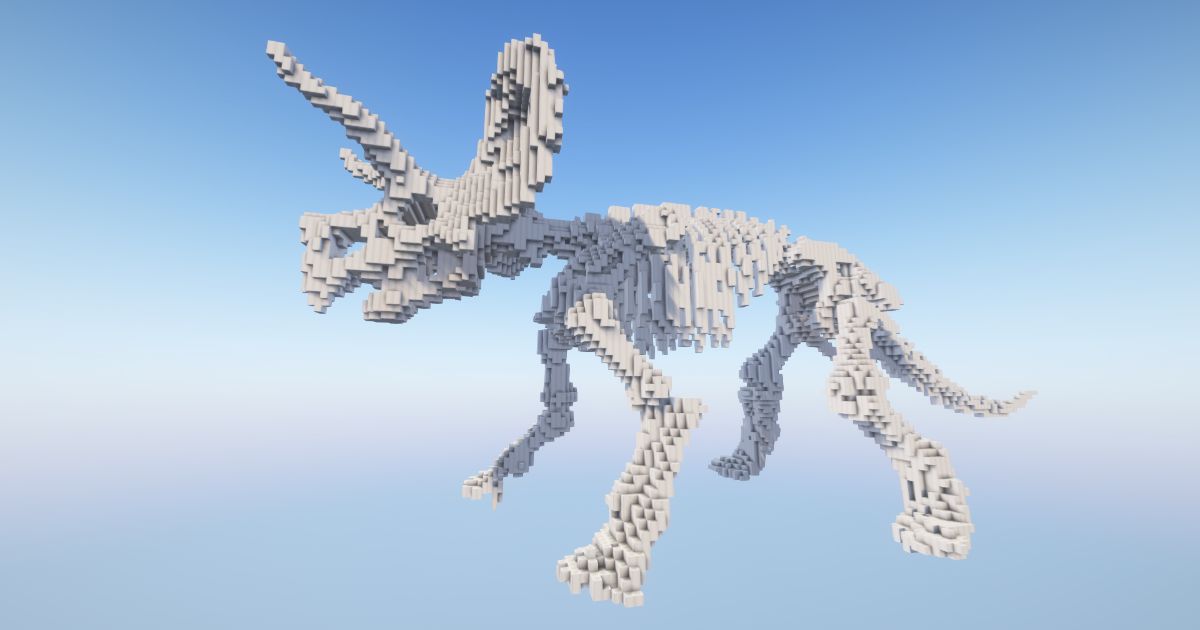 Minecraft Tricertopo Bone Statue