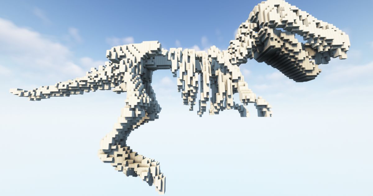Minecraft Tyrannosaurus Bone Statue