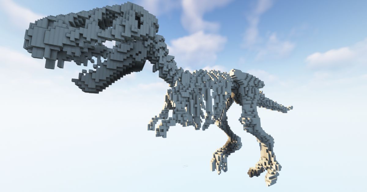 Minecraft Tyrannosaurus Bone Statue preview 1