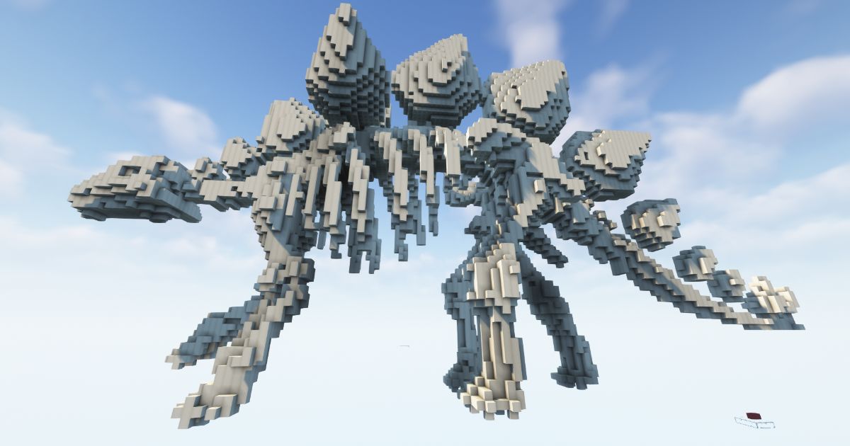 Minecraft Stegosaurus Bone Statue