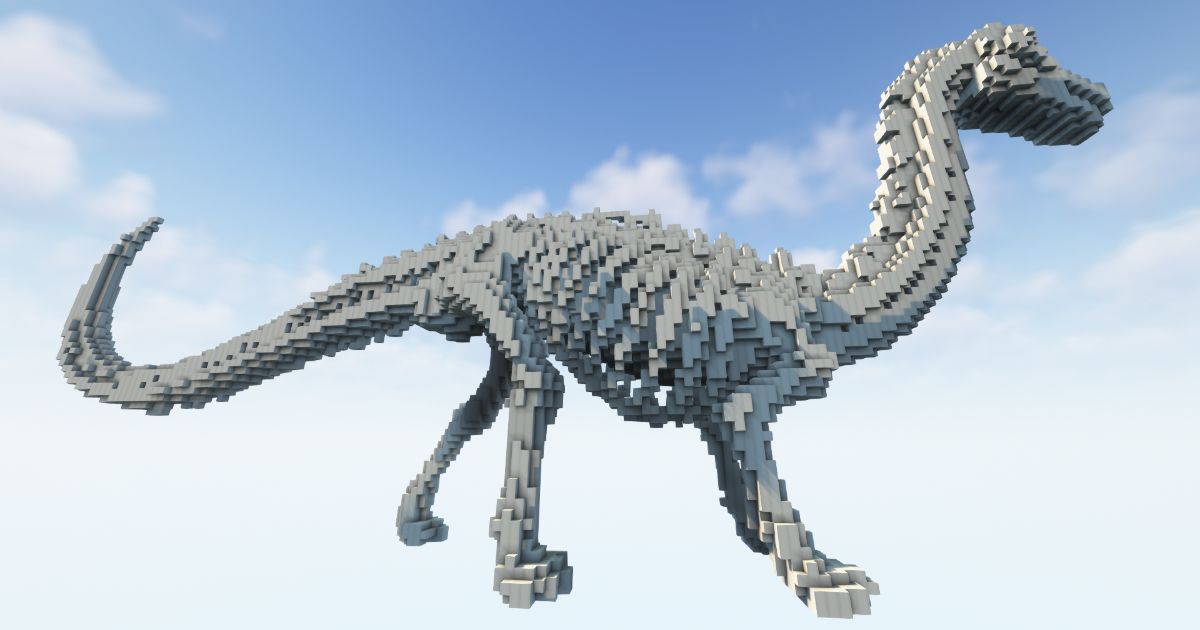 Minecraft Diplodocus Bone Statue