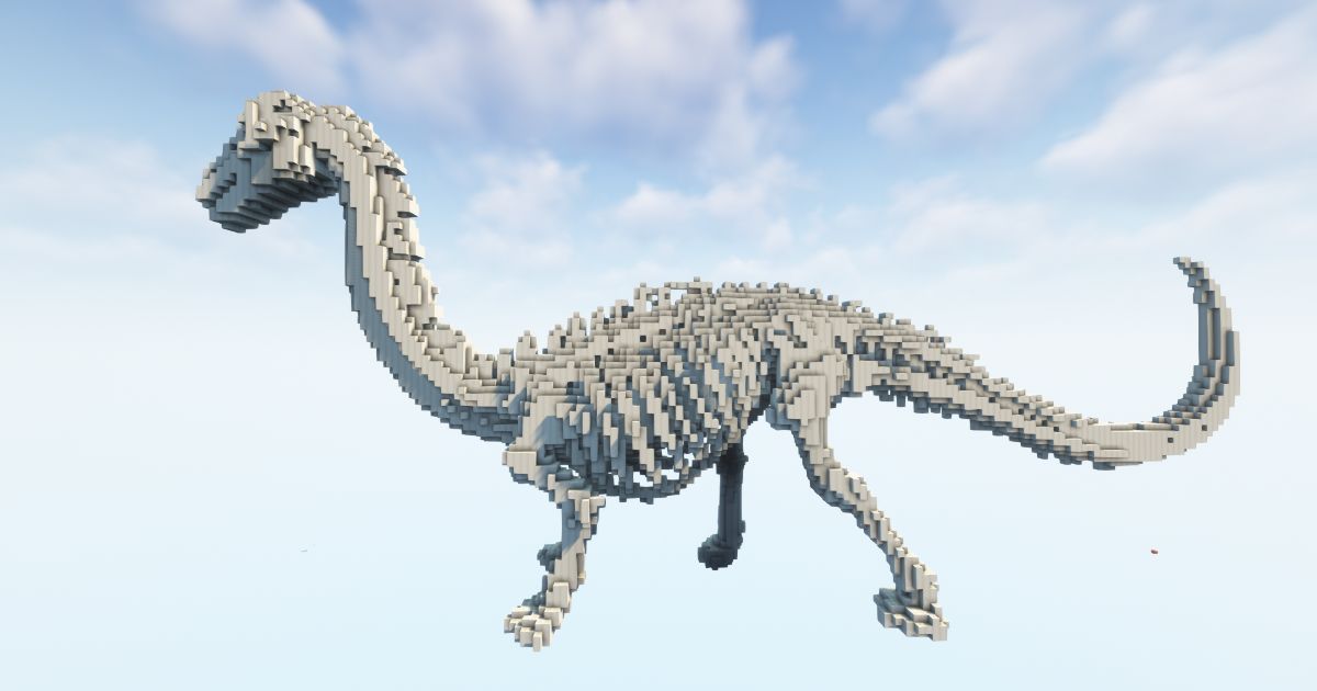 Minecraft Diplodocus Bone Statue preview 1