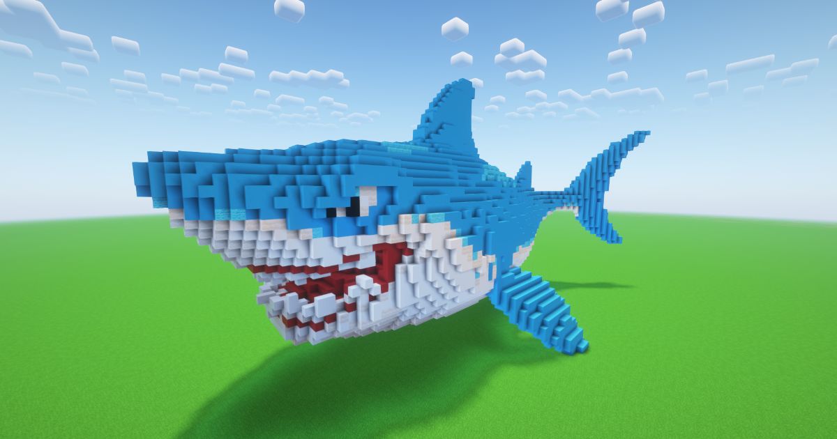 Minecraft Shark Statue